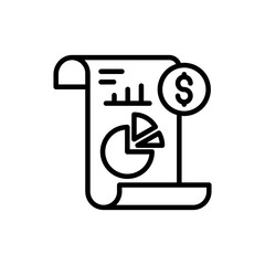 Financial Performance icon in vector. Logotype
