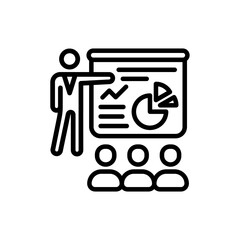 Training Seminar icon in vector. Logotype