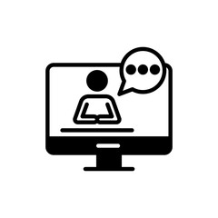Interviewing Process icon in vector. Logotype