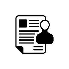 Resume icon in vector. Logotype