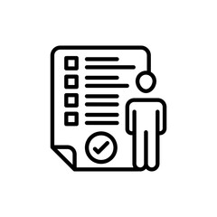 Personnel Assessment icon in vector. Logotype