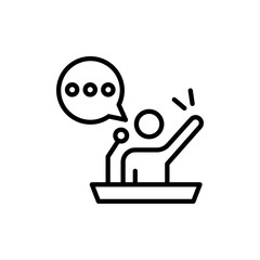 Motivational Speaker icon in vector. Logotype