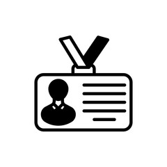 ID Card icon in vector. Logotype