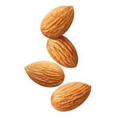 Flying delicious almonds cut out - obrazy, fototapety, plakaty