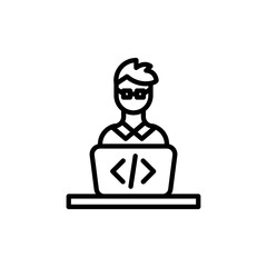 Programmer icon in vector. Logotype