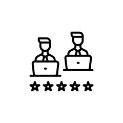 Job Evaluation icon in vector. Logotype
