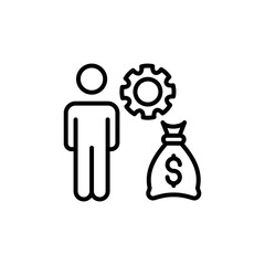 Money Management icon in vector. Logotype