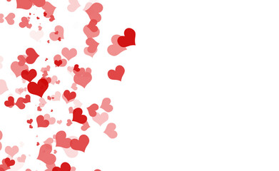 Montón de corazones sobre fondo transparente.