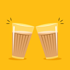 Indian hot drink vector. Indian chai icon. Chai is Indian drink. Kettle vector.