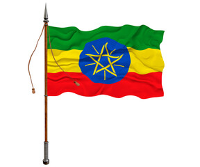 National flag  of Ethiopia. Background  with flag  of Ethiopia