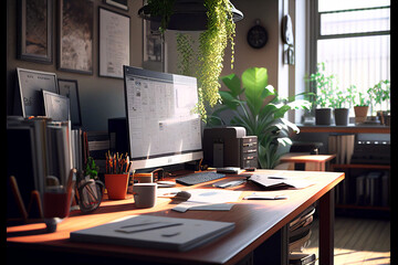 Computer desk design workspace