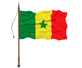 National flag of  Senegal Background  with flag of Senegal