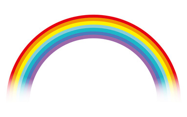 Vector Colorful Rainbow Illustration Isolated On A White Background. 