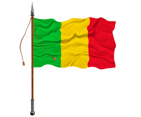 National flag of Mali. Background  with flag of Mali.
