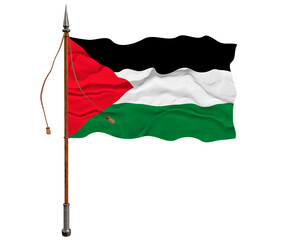 National flag of Palestine. Background  with flag of Palestine