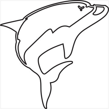 0391. Vector, Image of dolphin icon