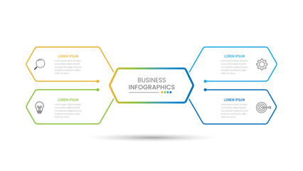 Vector infographic design template with 4 options or steps
