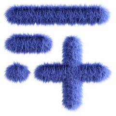 Fototapeta premium Blue fluffy 3D playlist icon