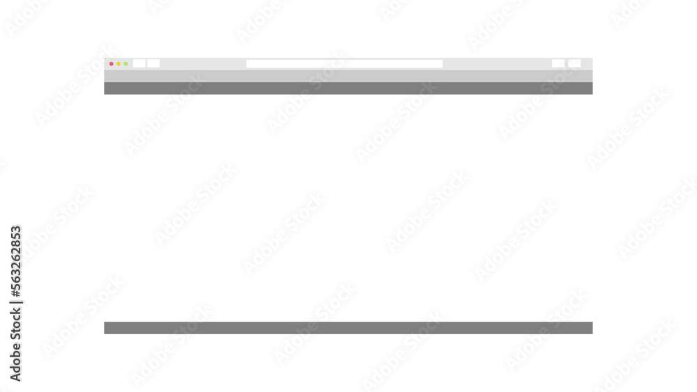 Aufkleber empty browser window on transparent background. empty web page mockup with toolbar. png