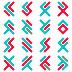 Asemic Glyph writing hieroglyph imitation abstract illustration