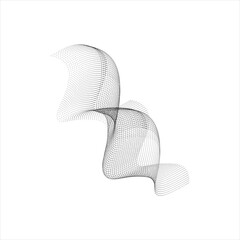 Abstract Halftone Wave Background