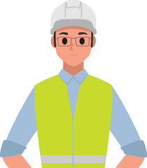Technician and builders and engineers and mechanics , illustration cartoon character.