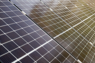 Reflective surface of several high-efficiency solar cells - 563264060
