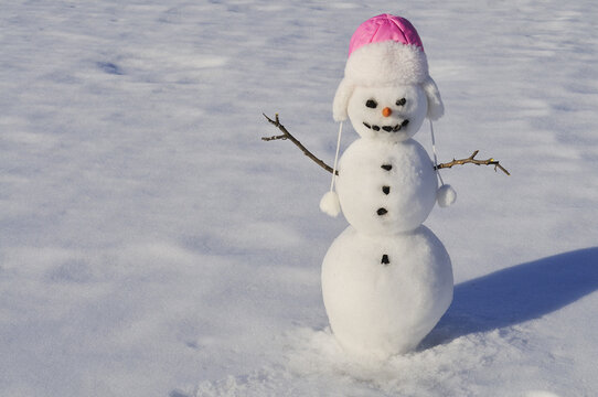 Snowman With Carrot Nose