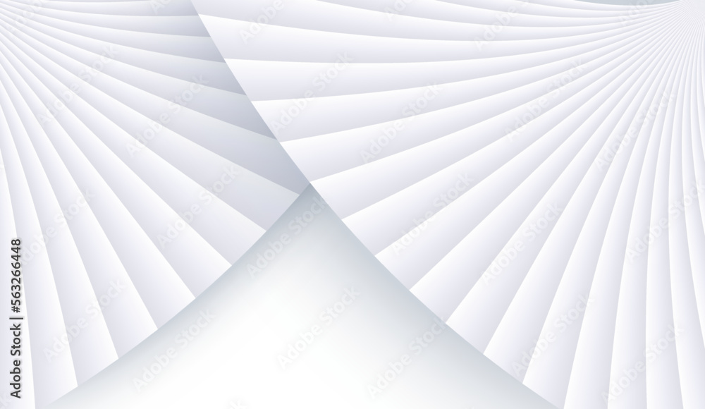 Aufkleber White striped pattern background with copy space, burst sunny 3d lines pattern design