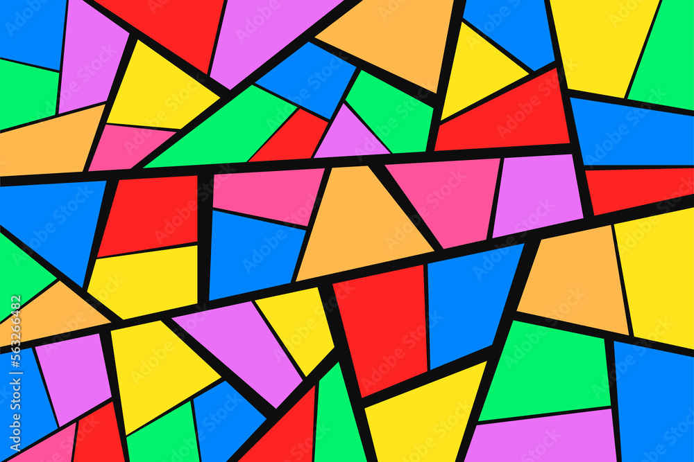 Aufkleber abstract vector color background consisting of different geometric shapes.