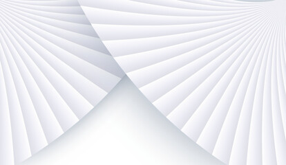 White striped pattern background with copy space, burst sunny 3d lines pattern design