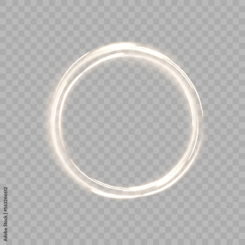 Aufkleber abstract bright golden circular light line easy to edit for web design and vector illustration.