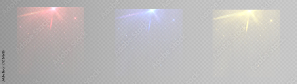 Poster Golden light dust particles abstract light bokeh background for web design and illustration.
