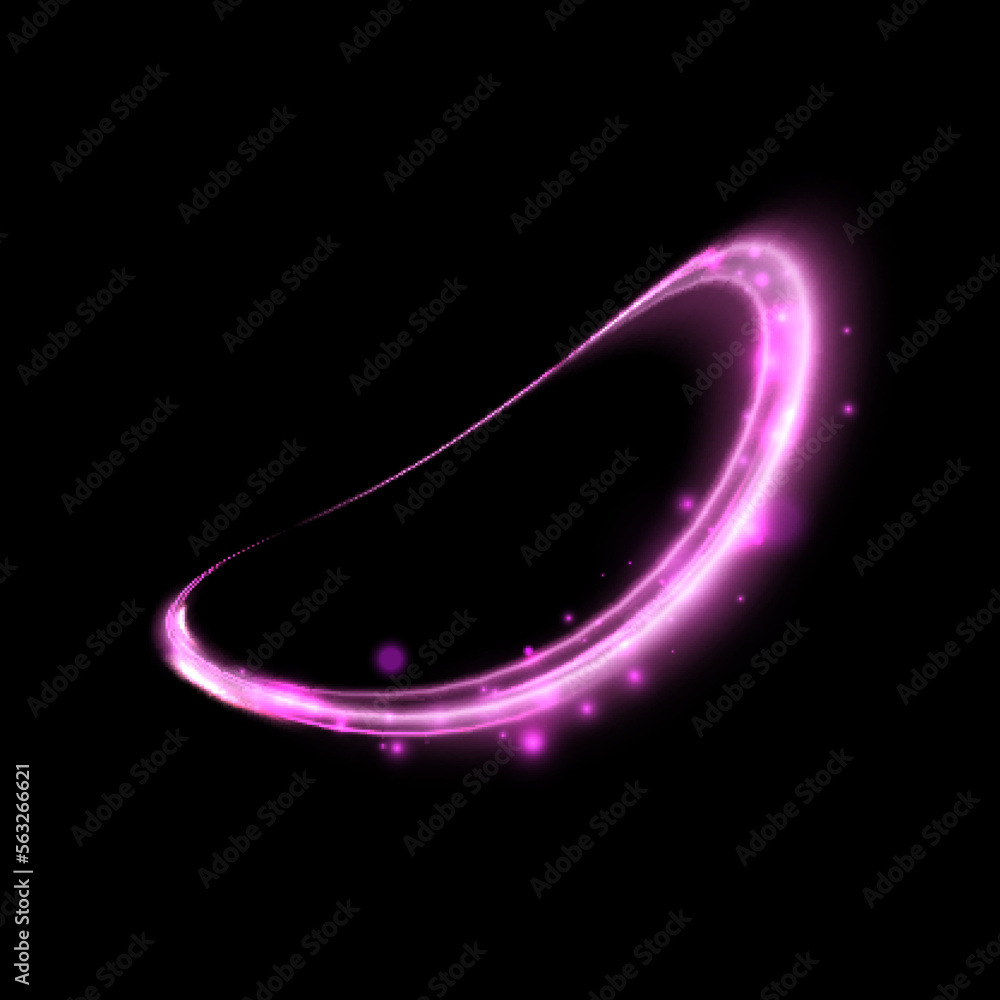 Aufkleber Abstract bright multicolor circular light line isolated and easy editable for web design and vector illustration.