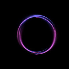 Abstract bright multicolor circular light line isolated and easy editable for web design and vector illustration.