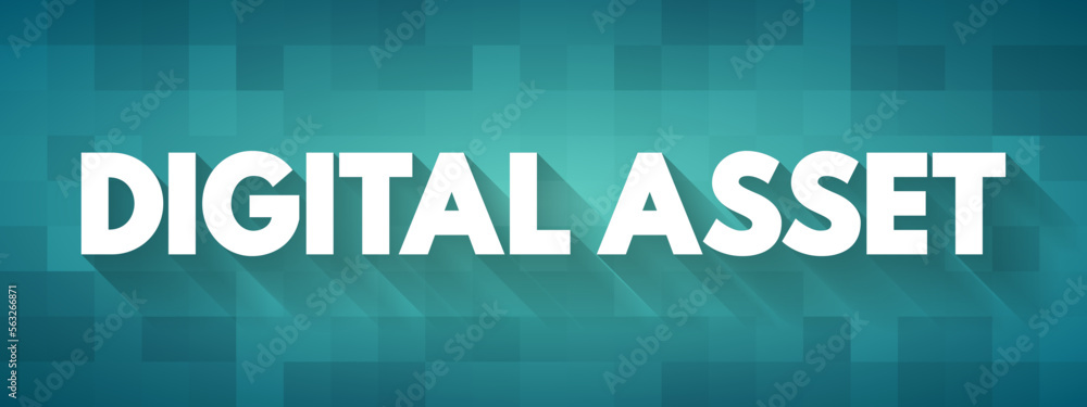 Poster digital asset is anything that exists only in digital form and comes with a distinct usage right, te