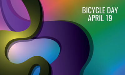 bicycle day. Design suitable for greeting card poster and banner