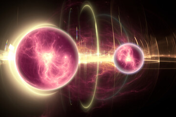 Particles, quantum entanglement (quantum correlation), quantum mechanics