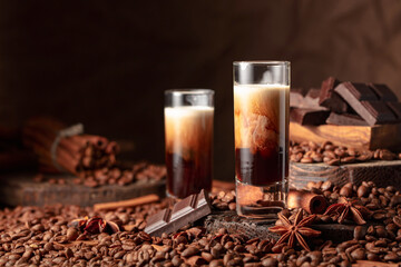Irish cream and coffee liquor.