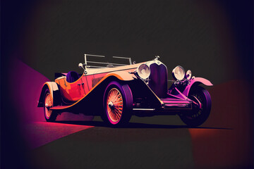 a modern inspired oldtimer car, generative ai technology