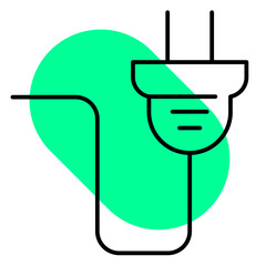 Electricity plug ecology icon