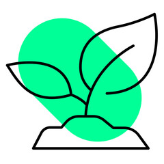 Growing plant ecology icon