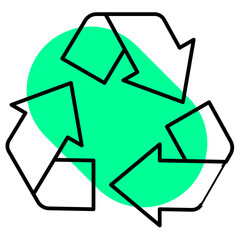 Recycling symbol ecology icon