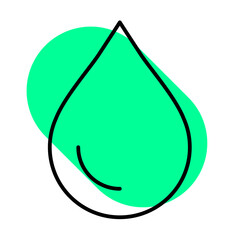 Water drop ecology icon
