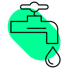 Tap water ecology icon