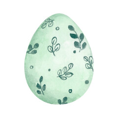 Easter egg. Spring holiday. Happy easter eggs. Watercolor Illustration.