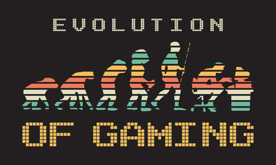 Evolution of Gaming Tshirt design