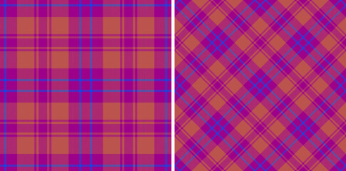 Seamless check plaid. Pattern textile fabric. Vector tartan texture background.