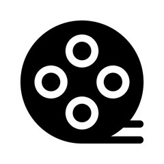 Movie Reel Icon Vector Symbol Design Illustration