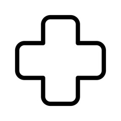 Red Cross Icon Vector Symbol Design Illustration